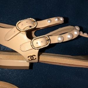 CHANEL Nude Sandals